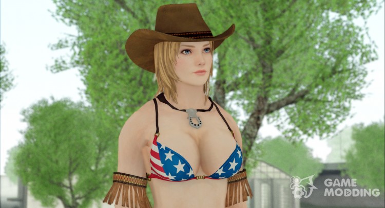 Dead Or ALive 5 Tina Cowgirl with Pants for GTA San Andreas
