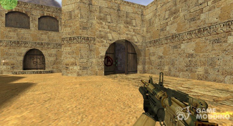 Colt M4A1 with M203 Grenade launcher (camo reskin) for Counter Strike 1.6