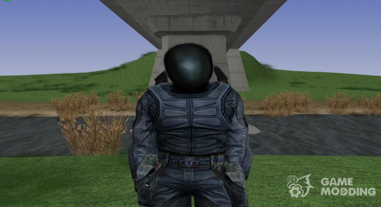 A member of the group the guardians of the Zone in a scientific suit of S. T. A. L. K. E. R V. 2 for GTA San Andreas