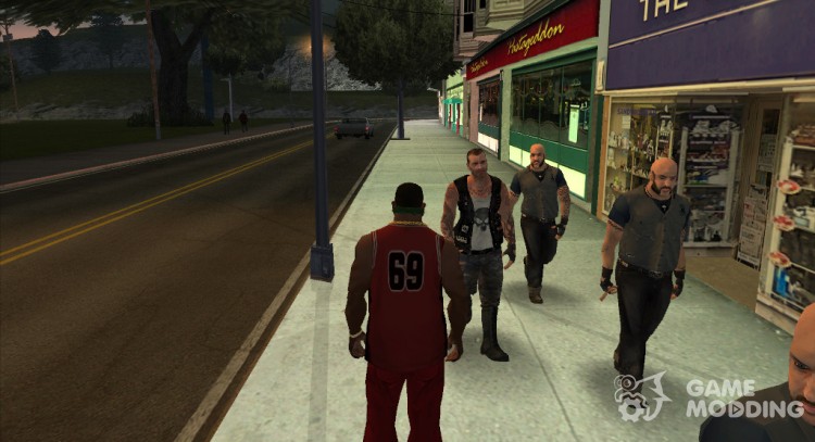 Pack of gang skins for GTA San Andreas