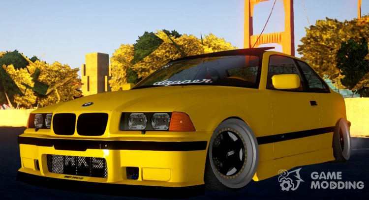 1998 BMW E36 M3 - Yellow Dreams by Wippy Garage for GTA San Andreas