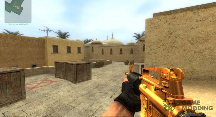 Gold M4A1 in Evil_Ice Animation for Counter-Strike Source