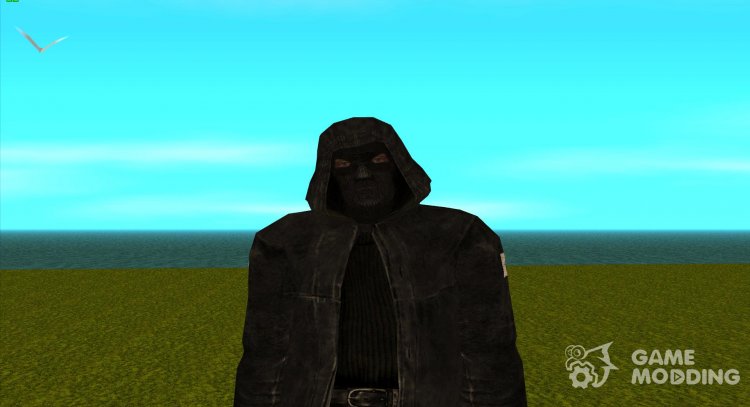 Miembro del grupo ángel Negro con capa de S. T. A. L. K. E. R V. 1 para GTA San Andreas