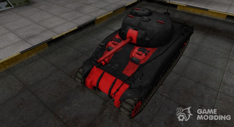 Black and red zone breakthrough M4 Sherman for World Of Tanks