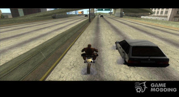 Прыжок с мотоцикла в машину для GTA San Andreas