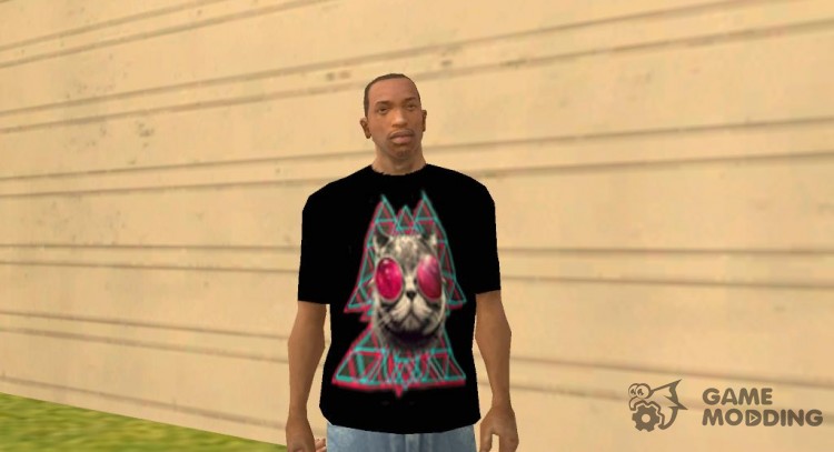 3D Space Cat T-Shirt para GTA San Andreas