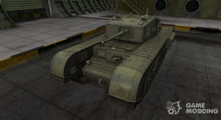 The skin with the inscription for the Churchill III for World Of Tanks