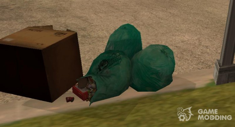 Los paquetes con la basura
