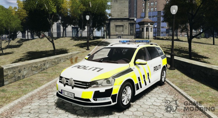 Volkswagen Passat - Norwegian Police Edition 2012 для GTA 4