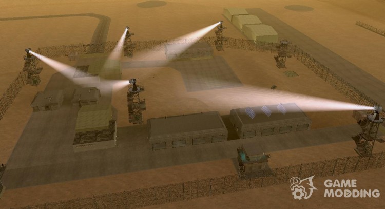 Los proyectores en la base militar de para GTA San Andreas