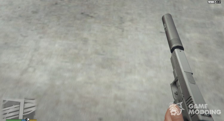 Glock 17 with silencer для GTA 5