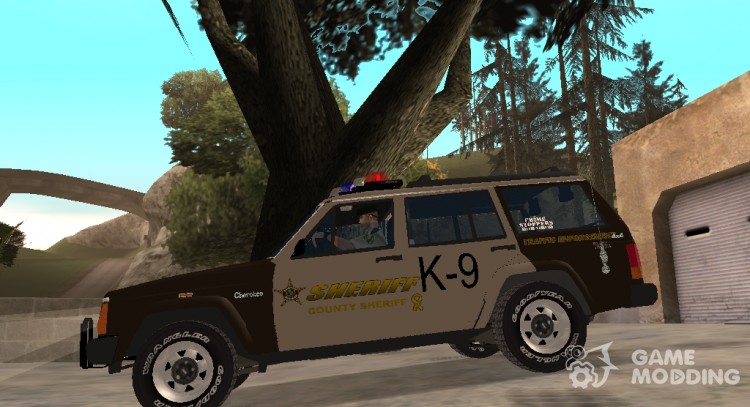 RCSD Red County Sheriff Department Jeep Cherokee 1992 para GTA San Andreas