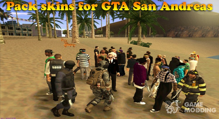 Pak skins fractions for GTA San Andreas