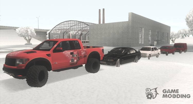 Пак зимних авто и скинов для GTA San Andreas