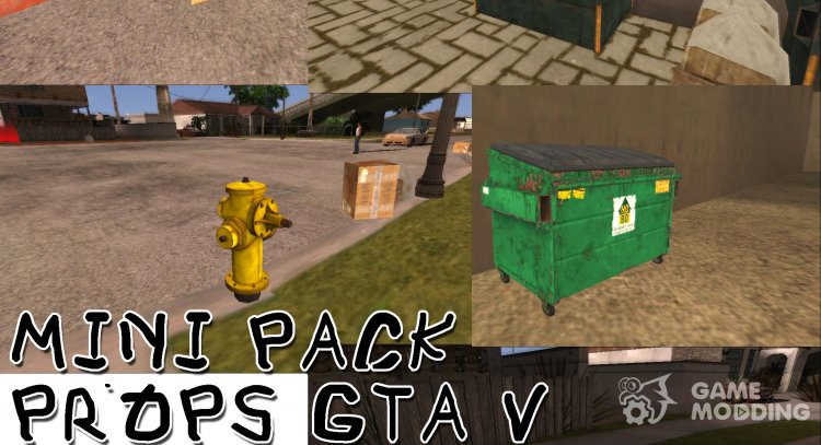 Mini Pack Props Objects GTA V v1 для GTA San Andreas