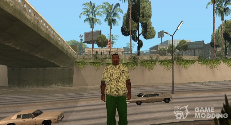 T-shirt in the style of a dollar for GTA San Andreas