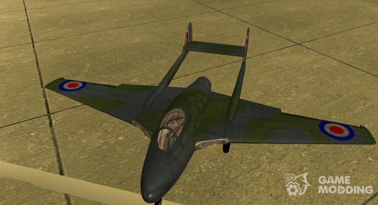 De-Havilland-Vampire ver 2.0 для GTA San Andreas