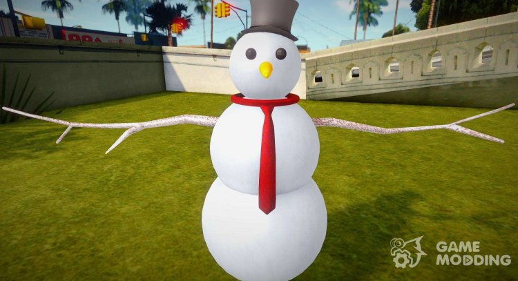Making a snowman for GTA San Andreas