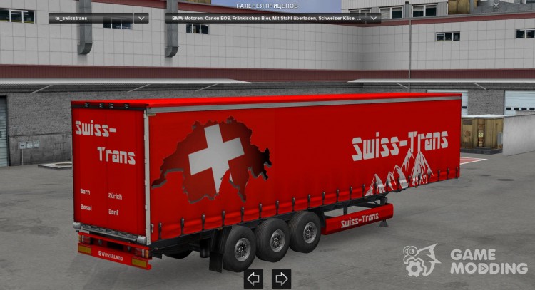 Swiss-Trans Trailer para Euro Truck Simulator 2