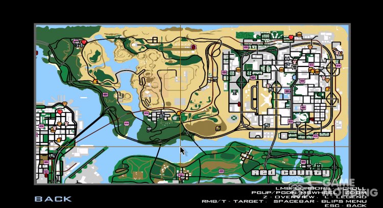 Карта в стиле GTA Vice City для GTA San Andreas