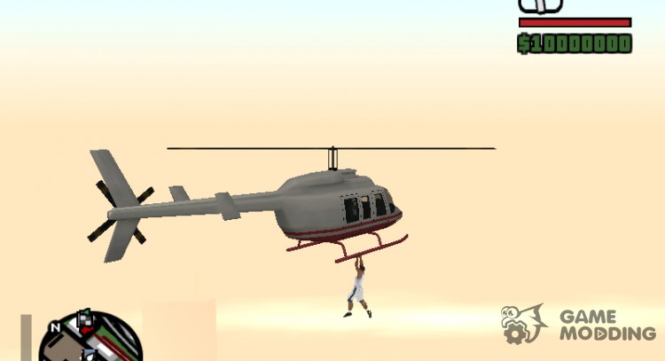 Catch hold of the helicopter for GTA San Andreas