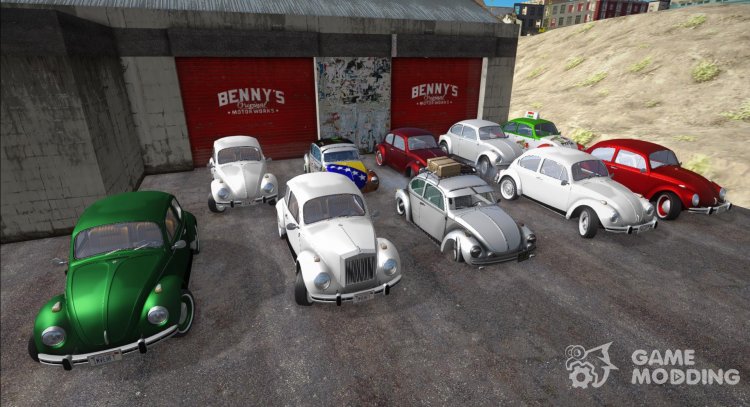 Pack of Volkswagen Beetle cars of the 1970s for GTA San Andreas