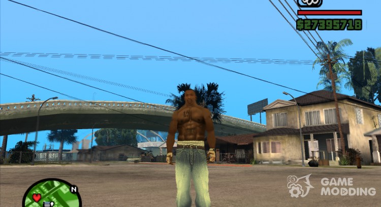 Straight leg jeans with pockets dengami for GTA San Andreas