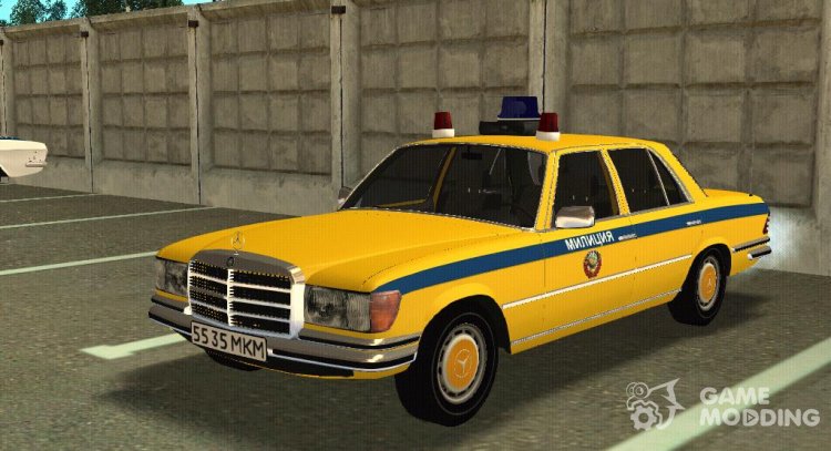 MERCEDES-BENZ W116 280SE Policía de la URSS para GTA San Andreas