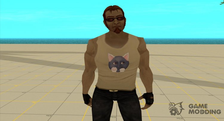 Postal dude en una camiseta con un gato para GTA San Andreas