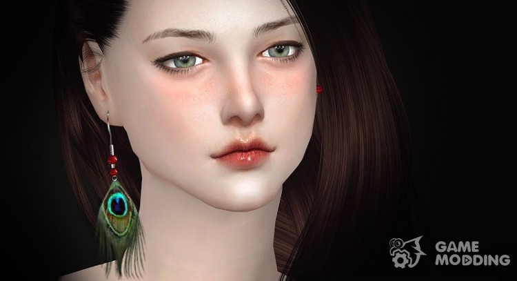 Peacock Earrings for Sims 4