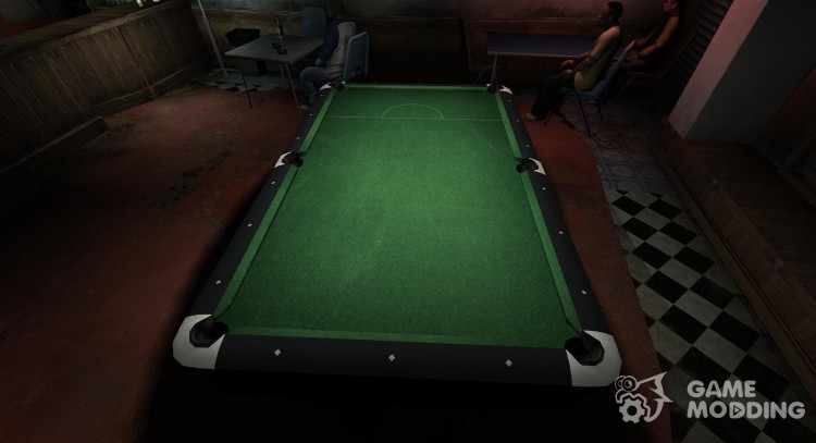 Superior billiard table in the bar 8 balls for GTA 4