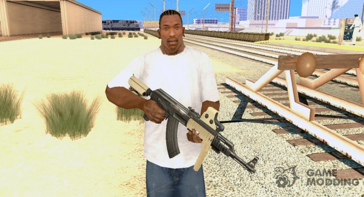 АК-47 с голографическим прицелом для GTA San Andreas