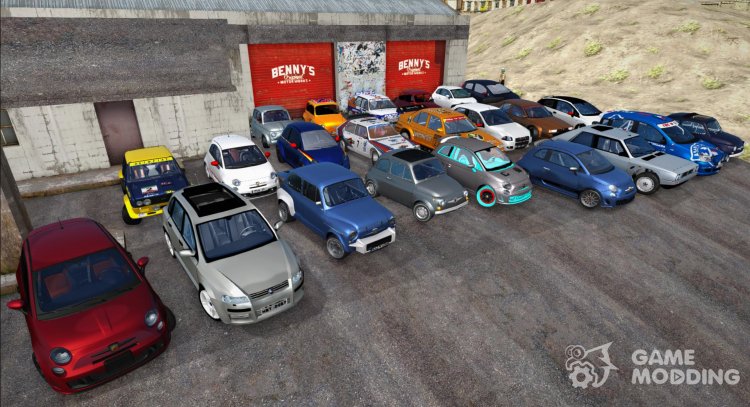 Package of cars tuning studio Abarth (Fiat, Zastava, Alfa Romeo, Lancia) for GTA San Andreas