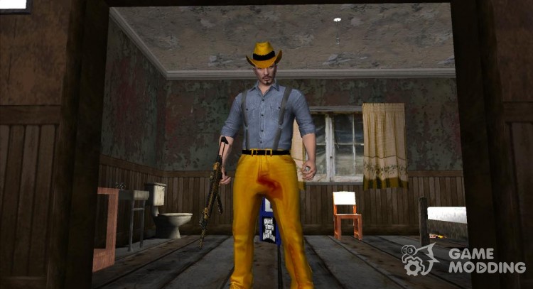 Skin GTA V Online в HD в жёлтой одежде для GTA San Andreas