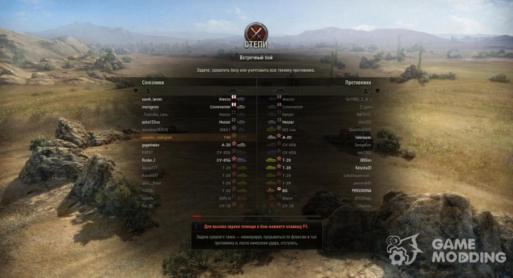 Icons of tanks with Nations for World Of Tanks