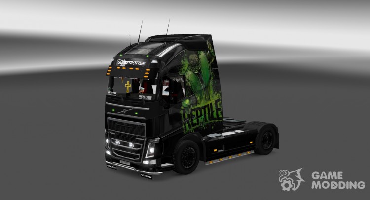 Skin para Volvo FH 2012 Reptile para Euro Truck Simulator 2