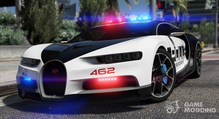 Bugatti Chiron Hot Pursuit Police for GTA 5