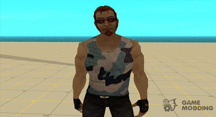 Postal dude in a camouflage tank top 20 for GTA San Andreas