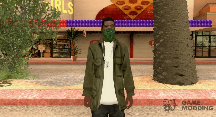 Новый гангстер в составе Grove v2 для GTA San Andreas