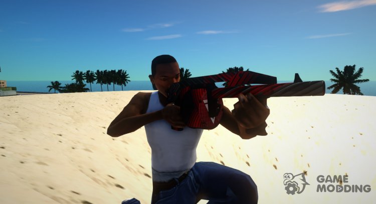 Christmas combat shotgun for GTA San Andreas