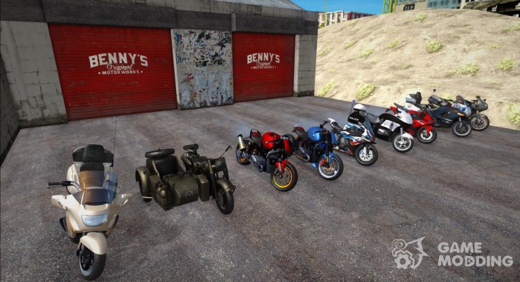 BMW Motorcycle Pack (K1200, R-Series, M1000RR, S1000RR) for GTA San Andreas