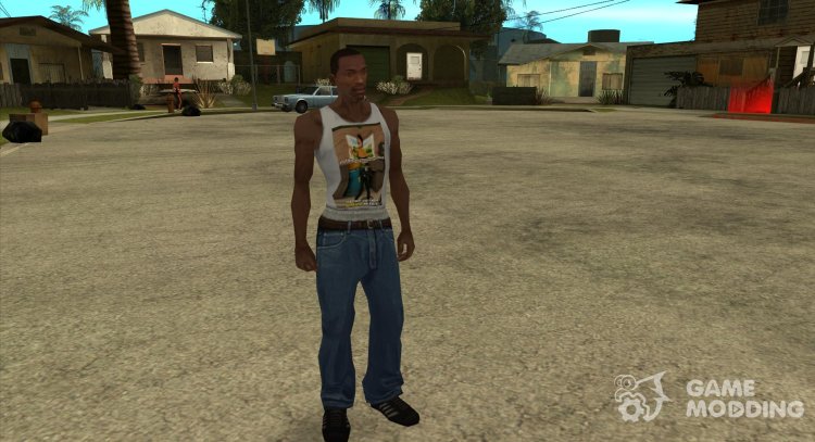 Camiseta blanca cartero pechkin para GTA San Andreas