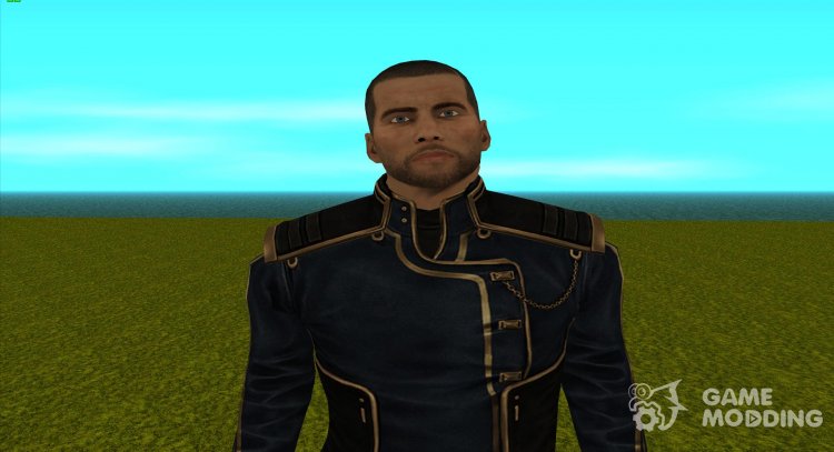 Shepard in a commander's uniform from Mass Effect for GTA San Andreas