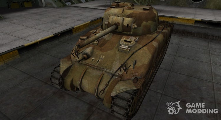 The skin for the American M4 Sherman tank for World Of Tanks