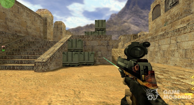 Тактический Deagle на анимации Valve для Counter Strike 1.6