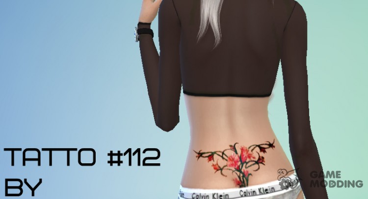 Tattoo 112  - Get to Work needed для Sims 4