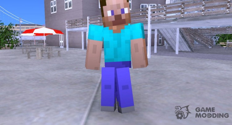 Steve from the game Minecraft skin for GTA San Andreas