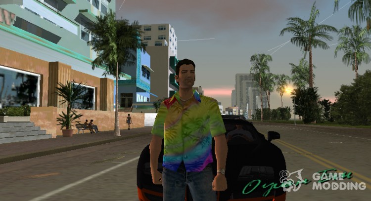 Радужная рубашка для Томми Версети для GTA Vice City