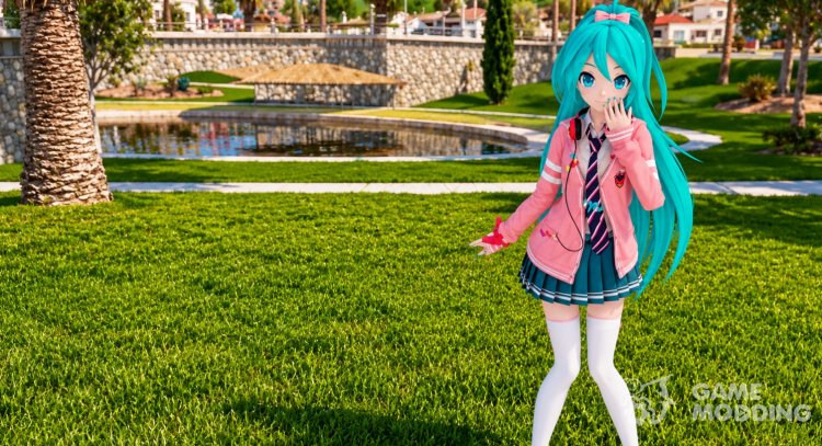 Hatsune Miku - Ribbon Girl for GTA San Andreas