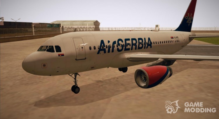 El Airbus A319-100 Air Serbia para GTA San Andreas